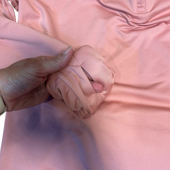 Athleta whistler 1/2 zip conch pink pullover jacket size medium 466433 running - Picture 7 of 9